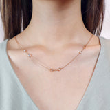 FNZY204_00 Dazzling by the Yard Diamond Station Necklace