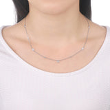 FNZY207_00 Dazzling by the Yard Diamond Station Necklace