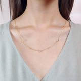 FNZY208_00 Dazzling by the Yard Diamond Station Necklace