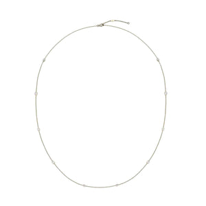 FNZY209_00 Dazzling by the Yard Diamond Station Necklace