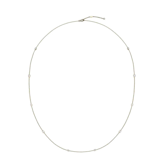 FNZY209_00 Dazzling by the Yard Diamond Station Necklace
