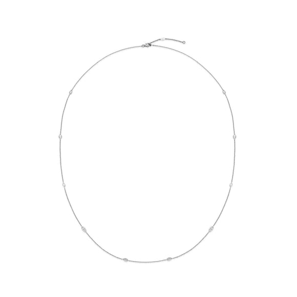 FNZY210_00 Dazzling by the Yard Diamond Station Necklace