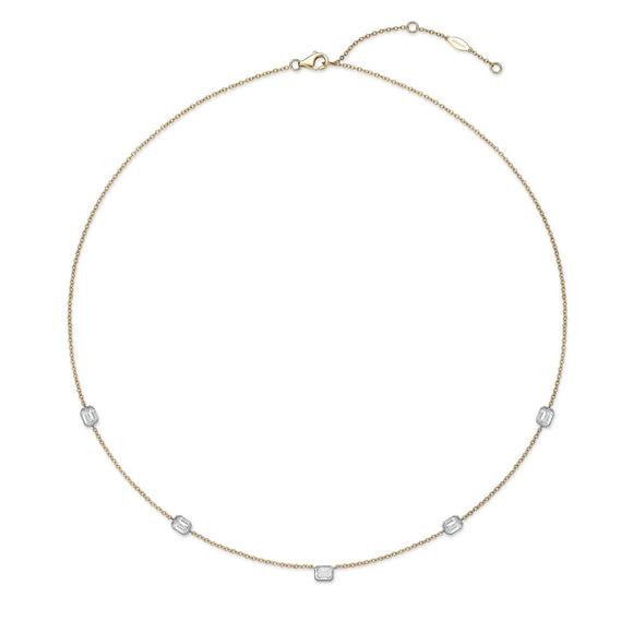 FNZY214_00 Dazzling by the Yard Diamond Station Necklace