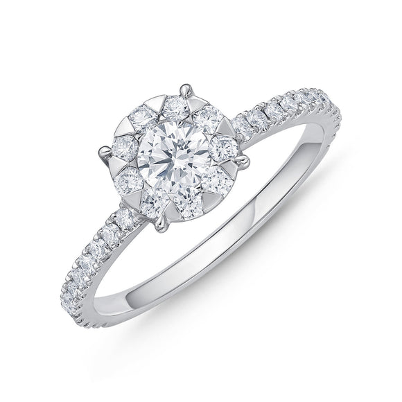 FRBQ105_00 Diamond Bouquets Engagement Ring