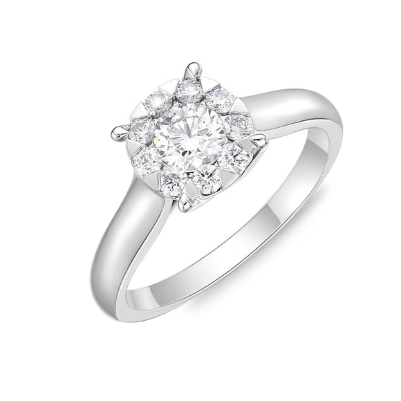 FRBQ145_00 Diamond Bouquets Engagement Ring