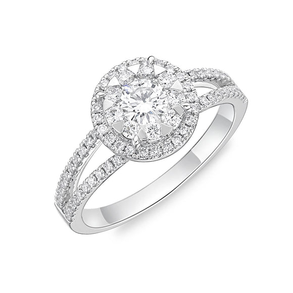 FRBQ153_00 Diamond Bouquets Engagement Ring