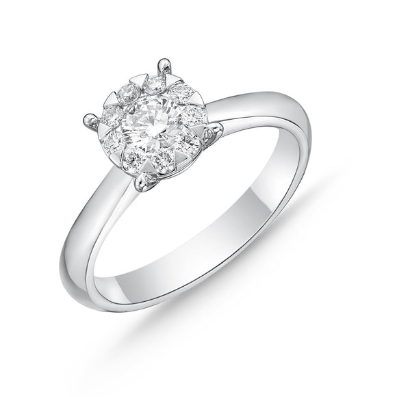 FRBQ156_00 Diamond Bouquets Engagement Ring
