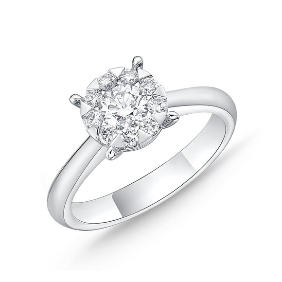 FRBQ158_00 Diamond Bouquets Engagement Ring