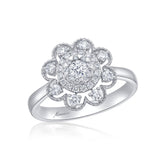 FRBQ173_00 Diamond Bouquets Fashion Ring