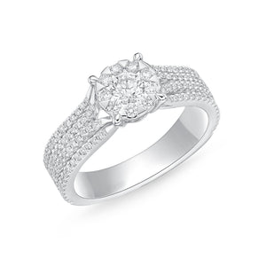 FRBQ178_00 Diamond Bouquets Engagement Ring