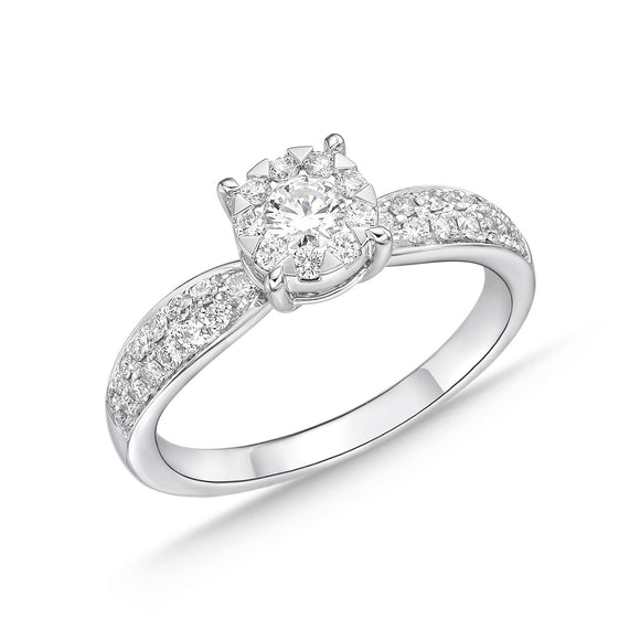 FRBQ179_00 Diamond Bouquets Engagement Ring