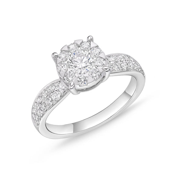 FRBQ181_00 Diamond Bouquets Engagement Ring