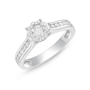 FRBQ184_00 Diamond Bouquets Engagement Ring