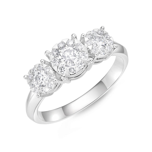 FRBQ185_00 Diamond Bouquets Engagement Ring
