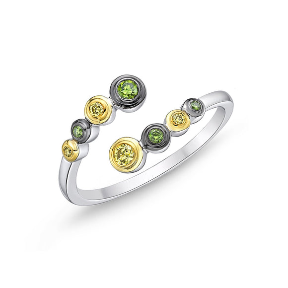 FRBZ103_GD Bezel Diamond Fashion Ring