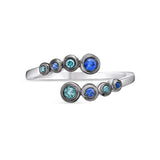 FRBZ103_SB Bezel Sapphire Fashion Ring