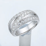 FRDD223_00 Diamond Line Fashion Ring