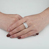 FRDD223_00 Diamond Line Fashion Ring