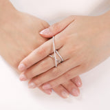 FREN101_CD Entwined Diamond Fashion Ring