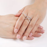 FREN101_CD Entwined Diamond Fashion Ring