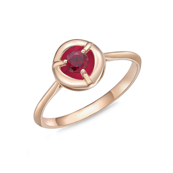 FRVL103_RU Valley of Light Ruby Illusion-setting Ring