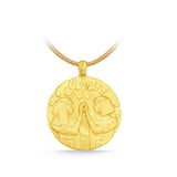GNCN233_00 24K Zodiac Gemini Large Pendant