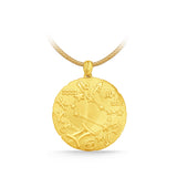 GNCN233_00 24K Zodiac Gemini Large Pendant