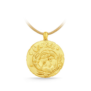 GNCN234_00 24K Zodiac Cancer Large Pendant