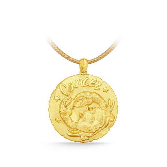 GNCN234_00 24K Zodiac Cancer Large Pendant