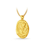 GNCN235_00 24K Zodiac Leo Large Pendant