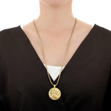GNCN235_00 24K Zodiac Leo Large Pendant