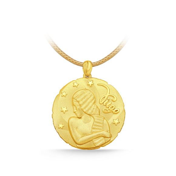 GNCN236_00 24K Zodiac Virgo Large Pendant