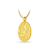 GNCN236_00 24K Zodiac Virgo Large Pendant