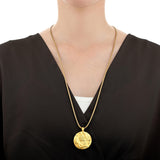 GNCN236_00 24K Zodiac Virgo Large Pendant