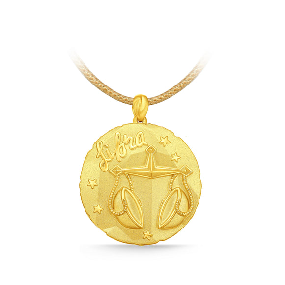 GNCN237_00 24K Zodiac Libra Large Pendant