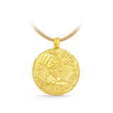GNCN238_00 24K Zodiac Scorpion Large Pendant