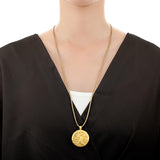 GNCN238_00 24K Zodiac Scorpion Large Pendant