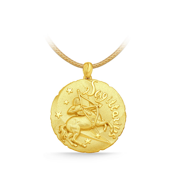 GNCN239_00 24K Zodiac Sagittarius Large Pendant