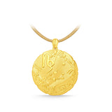 GNCN240_00 24K Zodiac Capricorn Large Pendant