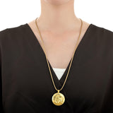 GNCN240_00 24K Zodiac Capricorn Large Pendant