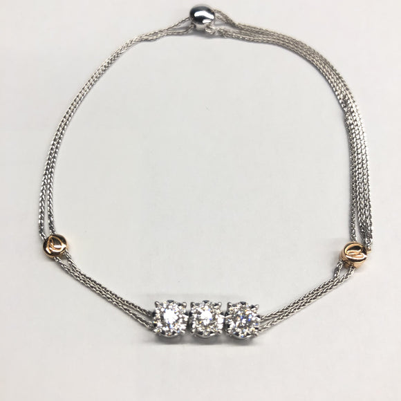 HBBQ161_00 Diamond Bouquets Fashion Bracelet