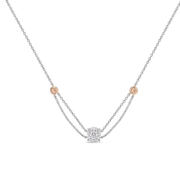 HNBQ160_00 Diamond Bouquets Classic Necklace