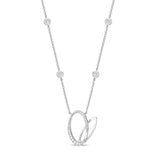 HNZY146_00 Dazzling by the Yard Diamond Station Necklace