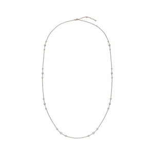HNZY149_00 Dazzling by the Yard Diamond Station Necklace