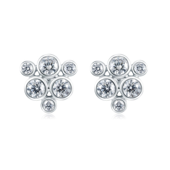 MEBZC05_00 Bezel Studs Earrings