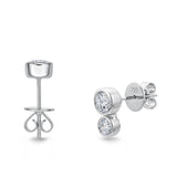 MEBZF03_00 Bezel Studs Earrings