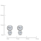 MEBZF03_00 Bezel Studs Earrings