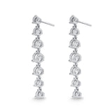 MEDDF04_00 Diamond Line Dangling Earrings