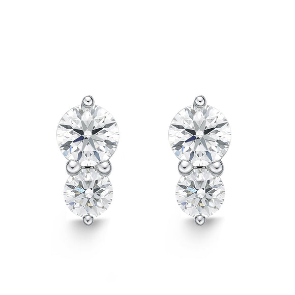 MESPD04_00 Shared Prong Diamond Studs Earrings
