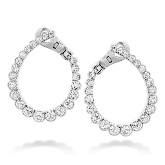 UU707(OHHF123_00) Aerial Regal Diamond Hoop Earrings